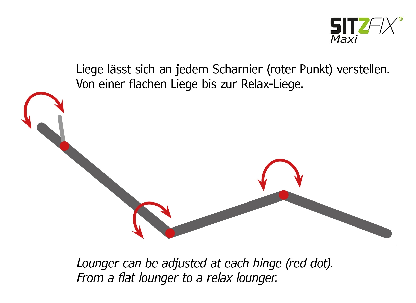 SITZFIX® MAXI grau - Ruheraumliege