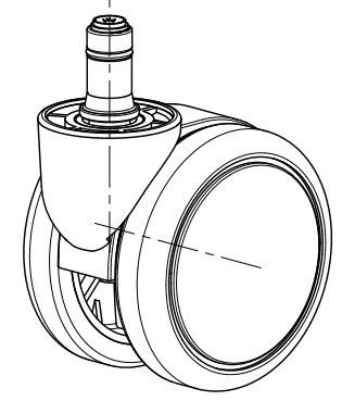 Sanus Ersatzrolle leicht gebremst SLN Ø65mm Stk