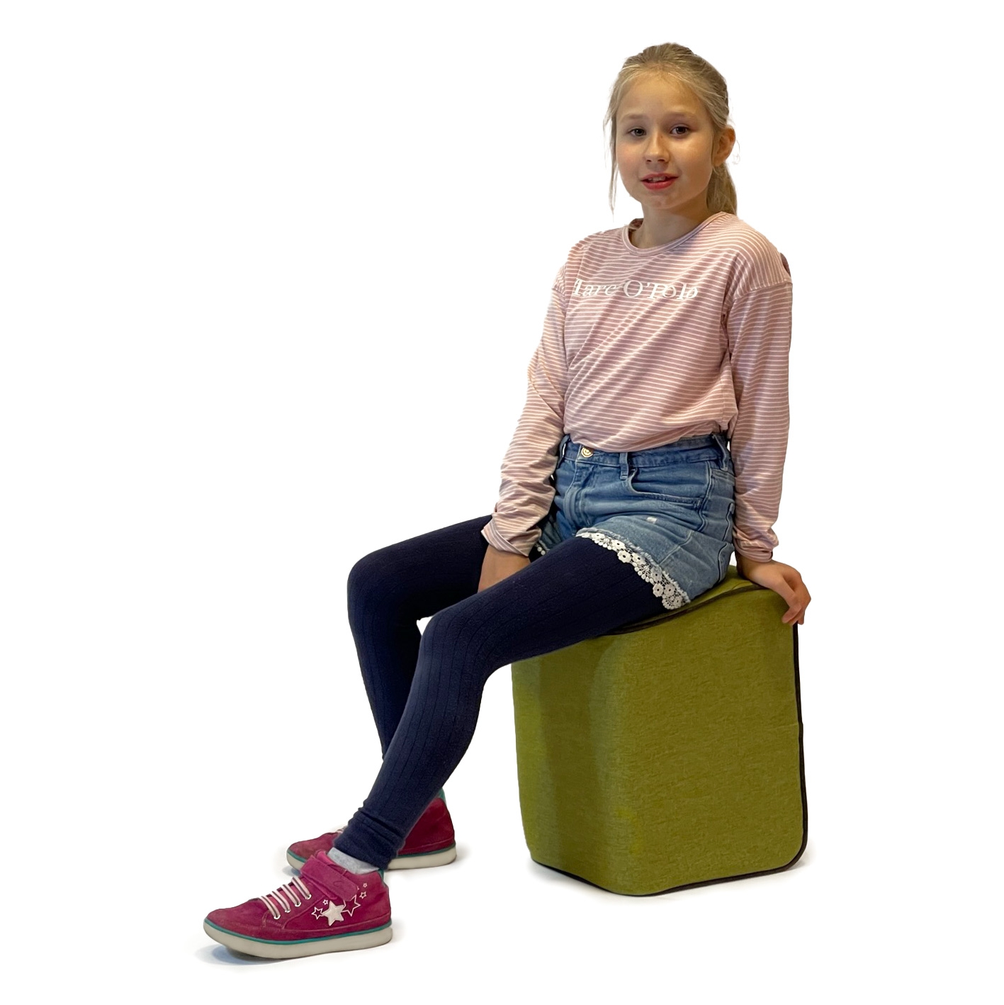 Hockidu - Upholstered stool with strap
