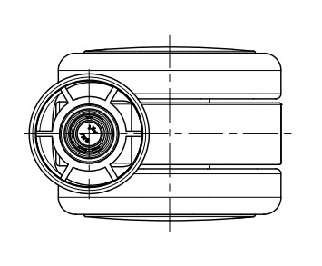 Sanus Ersatzrolle leicht gebremst SLN Ø65mm Stk
