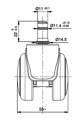 Sanus Ersatzrolle leicht gebremst SLN Ø 50mm Stk